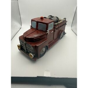 MayRich Company Vintage Style Handcrafted Red Fire Truck Figurine Decor 10 Inch